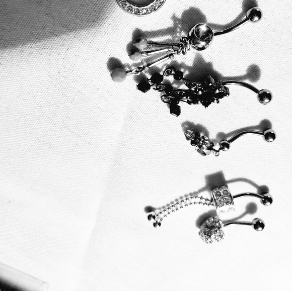 Belly button rings pierced jewelry bundle of 6 - Picture 2 of 14